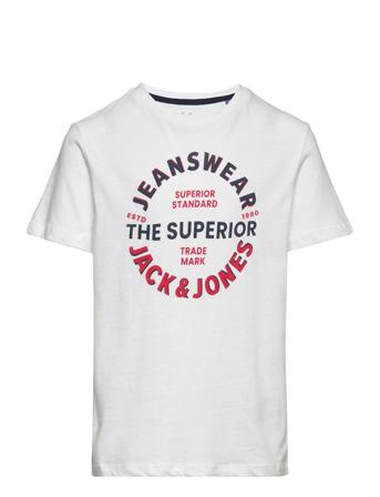 Jjandy Tee Ss Crew Neck Jnr T-shirt Hvid Jack & J S