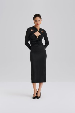 Malina - Amela midiklänning - M - Black