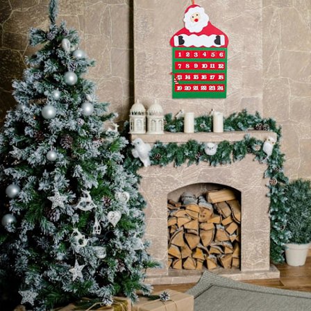 Gonk Julekalender 2024 - Gammel Håret Mand Kalender - Adventskalender - Væghængt Kalender