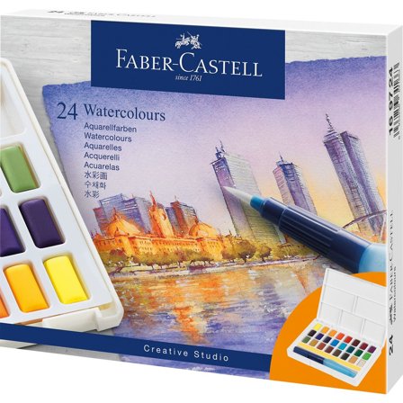 FABER-CASTELL Vattenfärg 24 färger - Lyreco - Skola och förskola - Målarfärg och tillbehör - Färgblock