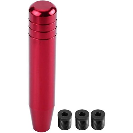 Bilskiftknapp for manuell girkasse, universell girspak i aluminiumlegering, 18 cm, manuell girspak, girspakkule (rød)