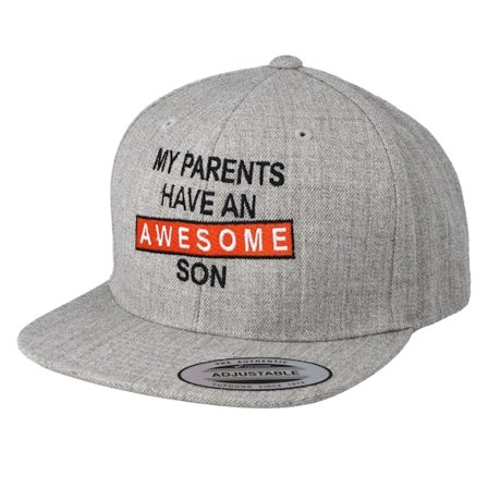 Kinder Kiddo Cap - Grau Cap - Kinder Awesome Son Heather Grey Snapback @ Hatstore