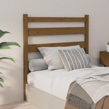 Vidaxl Sänggavel Honungsbrun 81x4x100 Cm Massiv Furu Brun