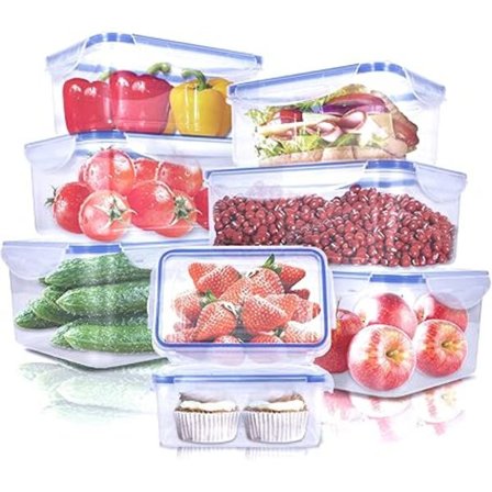 16-delars Tupperware Fresh Food med Lock (8 Behållare, 8 Lock) Matlåda för Skafferi[JUN]