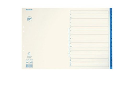 JOPA Pappersregister, otryckt, kraft, A-Ö, A3L, vit - Lyreco - Kontorsmaterial - Pärmar och register - Pappersregister