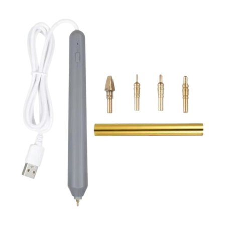 USB-lämpöfoliokynä, jossa 4 vaihdettavaa kärkeä tee-se-itse-korttien valmistukseen