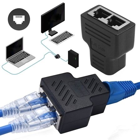 RJ45 Jakaja-adapteri 1 - 2 porttia naaras - naaras Internet-jatke verkko