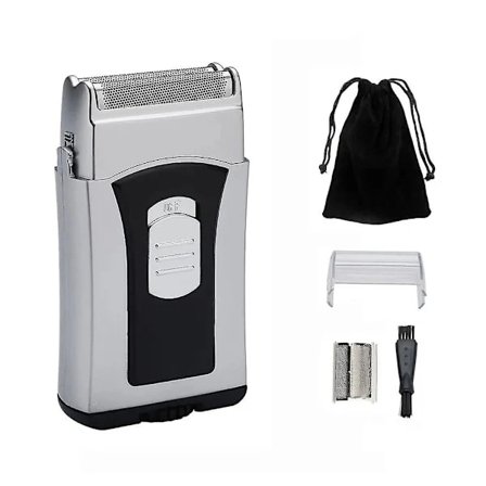 Tongtletech Vaskbar Mini Elektrisk Barbermaskine til Mænd Journey's Edge Våd/Tør Mikrobarbermaskine med Rensebørste