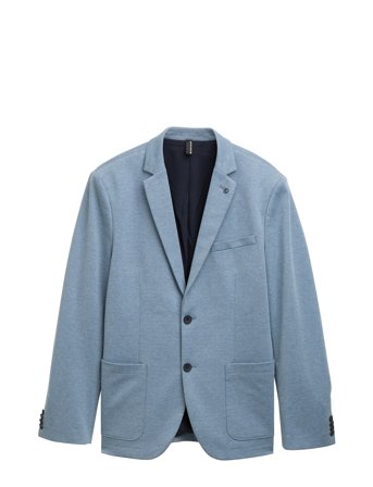 Pique Blazer Blue Tom Tailor