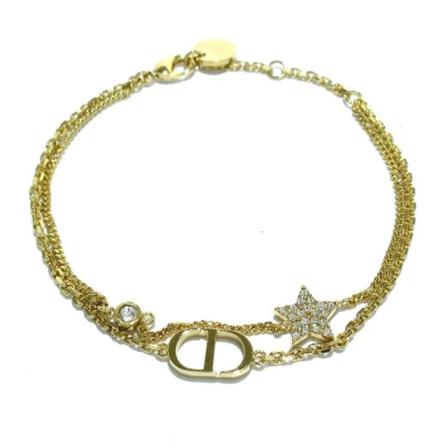 Dior Vintage Pre-owned Metal armbnd Gul, Dame Vintage Smykker, Størrelse: ONE Size