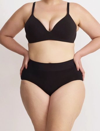 Organic Basics Core Wireless Plunge Bra - Black - 80 d