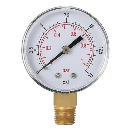 50mm 0~60psi 0~4bar Poolfilter Vattentrycksmätare Hydraulisk Tryckmätare Manometer 1/4" NPT-gänga-Perfekt(FQ)