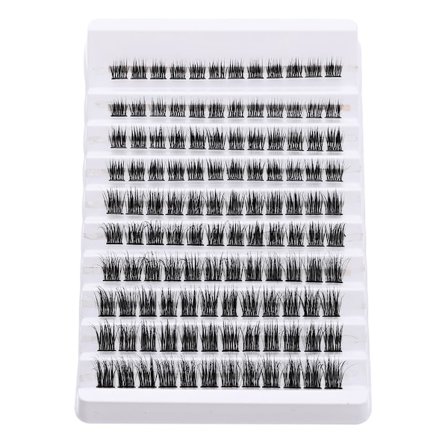 Svarte vippe-klaser, naturlige D-bøy katteøye-extensions, DIY individuelle vipper for hjemmebruk og nybegynnere