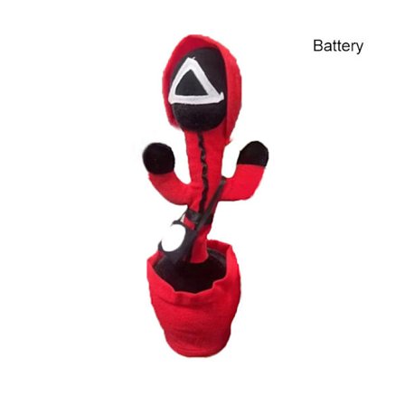 Elektrisk squid game Kaktusleksak Supersöt Sjungande Dans Plyschpussel Leksaksnyhet Presenter till barn