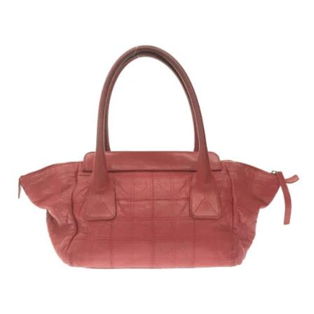 Chanel Vintage Pre-owned Leather handTass , Rood , Dames , Maat: ONE Size Vintage Tassen