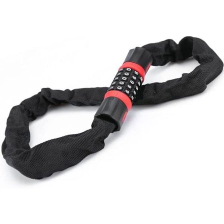 Cykel lås Cykel hængelås Kode 6 mm Høj sikkerhedskæde med 5-cifret