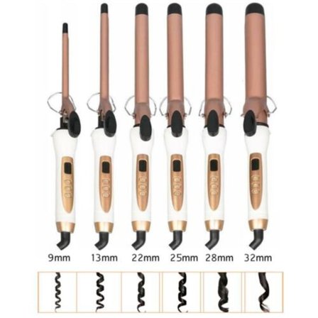 9-32MM keramisk hårrullare LED Curling Wand Salon Tong Styler EU Plug 9MM
