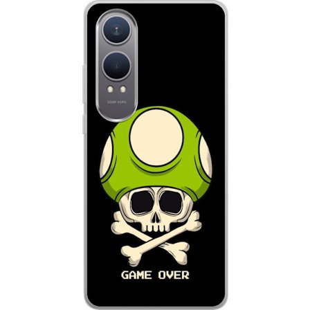 Yhteensopiva Puhelinkuori OnePlus OnePlus Nord CE4 Lite Pelimotiivi, jossa on kuolonsyöjä ja vihreä sieni retro pelityylillä ja tekstillä game ov