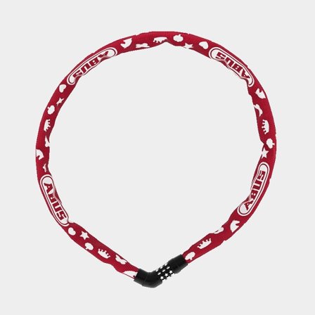 Chain lock with code / combination lock ABUS Steel-O-Chain 4804C, 75 cm, Ø4 mm, Red Symbols