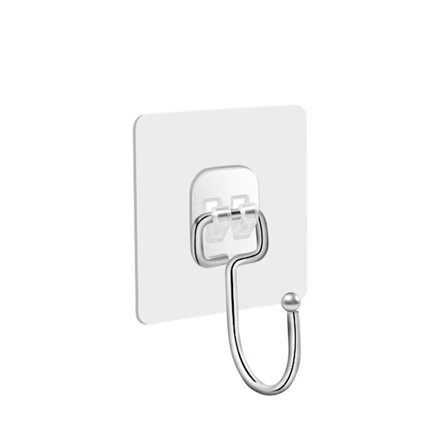 8-pack stora kraftiga självhäftande handdukskrokar i rostfritt stål