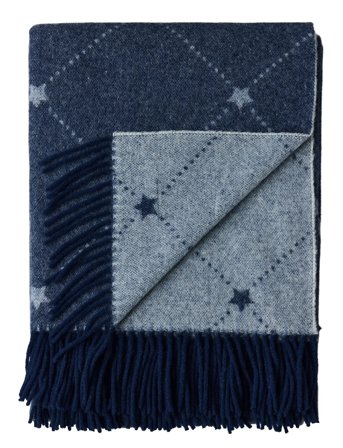 Lexington Home Signature Star Recycled Wool Throw - Navy - 130X170