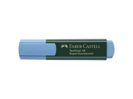 Faber-Castell Överstrykningspenna, TEXTLINER 48, snedskuren spets, 1 mm, 2 mm och 5 mm, påfyllningsbar, blå - Lyreco - Kontorsmaterial - Pennor - 