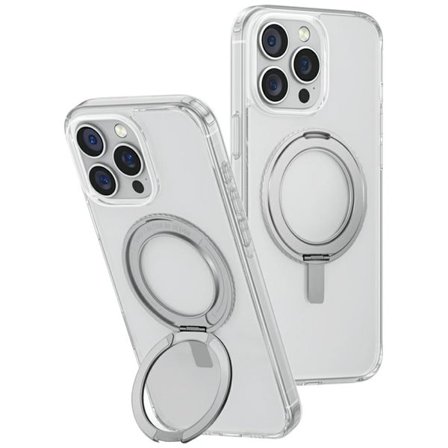 Uniq Swivix 360-roterende kickstand-etui for iPhone 16 Pro Max - gjennomsiktig