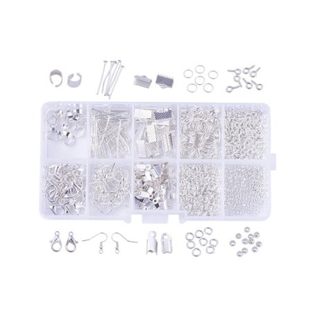 Hopea täydellinen sarja, avoin hyppyrengas korujen valmistustarvikkeet