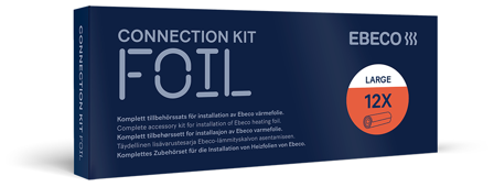 Ebeco 8960653 Tilbehørsett til varmefolie Large, for 12 folier, Varme