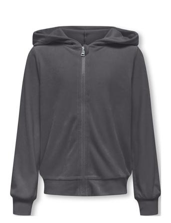 Kogrebel L/S Zip Hood Swt Tops Sweatshirts & Hoodies Hoodies Grey Kids Only