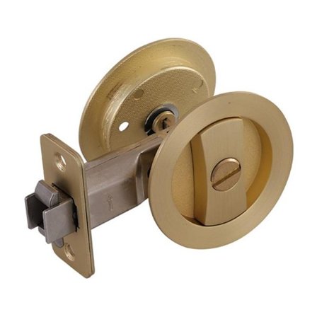 Invisibles Rund Skydedørslås Auti-Rust Slidstærk Dør Lås til Badeværelse