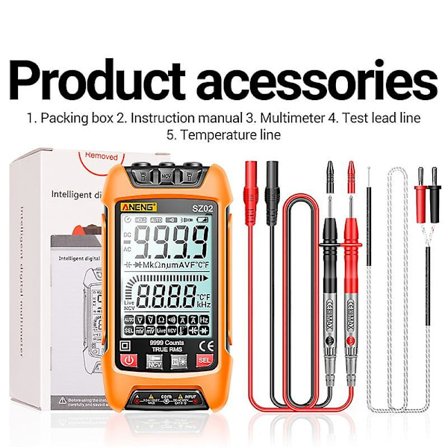 Digital Smart Multimeter Testere 9999 Tællinger Digital Multimeter AC DC Spænding Smart Meter (uden Batteri)
