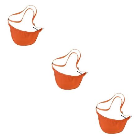 1/2/3/5 Kvinnor Flickor Dumpling Bun Arbetsväska Casual Nylon Orange 3PCS