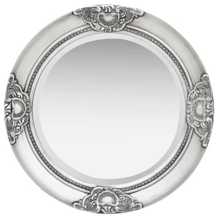 vidaXL Väggspegel barockstil 50 cm silver