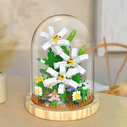 Lily, kunstige blomsterbukett byggeklosser for rom og kontor