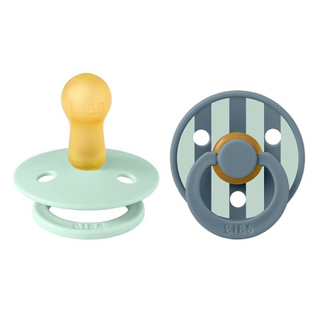 BIBS Studio Colour Block Sut Latex 2-pak Nordic Mint Petrol Str. 2, Børn & Forældre, Sutter, Latexsutter