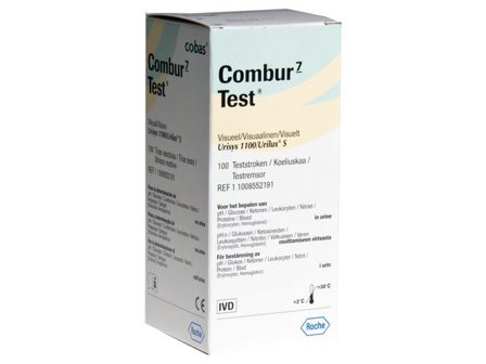COMBUR Urinstickor 7 test 100/fp - Lyreco - Sjukvård och omsorg - Lab och analys - Urinanalys