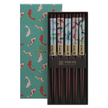 Tokyo design studio Spisepinde gavesæt med 5 par, goldfish | KitchenOne