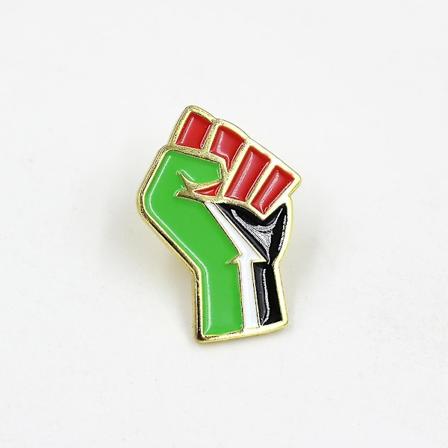 Palestiinan lipun v rinen nyrkki metallimerkki rintaneula solki lippumerkki - vapaa Palestiina Fist