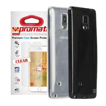 Promate 3in1 Skal+skärmskydd Till Samsung Galaxy Note 4 Svart