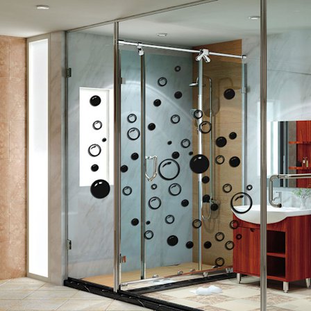 Svart - lite badeboble klistremerke, flyttbart vinyl klistremerke for dusjdør, barneromsdekorasjon