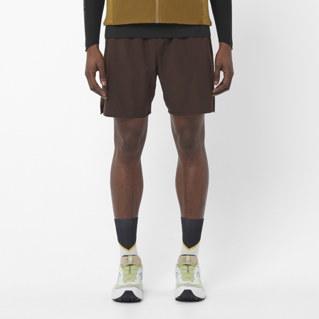 Salomon - Shorts Klær Shkout C 2in1 Shts 7'' M - Coffee Bean