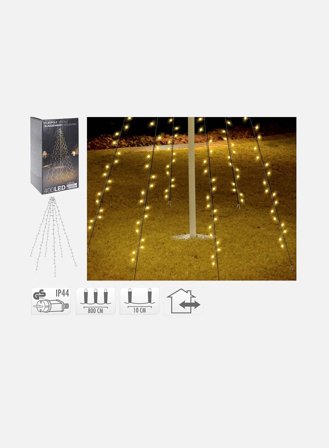 Lyslenke flaggstanglys 8m IP44 400-lys - varm hvit