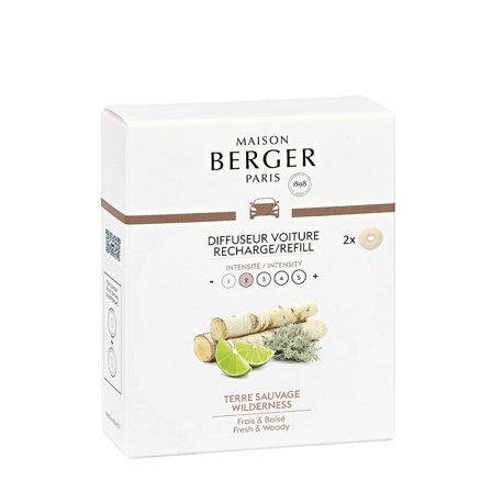 Maison Berger Paris Diffuseur Voiture Recharge Terre Sauvage 02x17 g - Profumo per Automobile