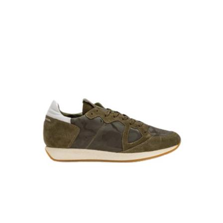 Philippe Model, Monaco De Camouflage Groen, Heren, Maat:41 EU,nylon