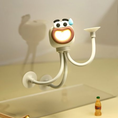 LED-sengelampe, udskiftelige designs, sjov natlampe, med sugekop, blødt lys, gør-det-selv-design, mini-natlampe.