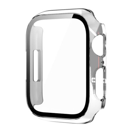 iWatch 1 2 3 4 5 6 7 8 Skyddsfodral Skärmskydd 45mm Transparent Härdat Glas Film