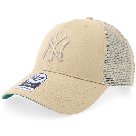 47 Brand - MLB Beige trucker Czapka Z Daszkiem - New York Yankees Branson Khaki Trucker @ Hatstore