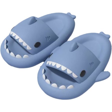 Shark Haj Tofflor, Lämplig för vuxna och barn Söt Tjock Sula Hajar Halkfria Tofflor Inomhus Duschtofflor Sandaler Shark Slippers