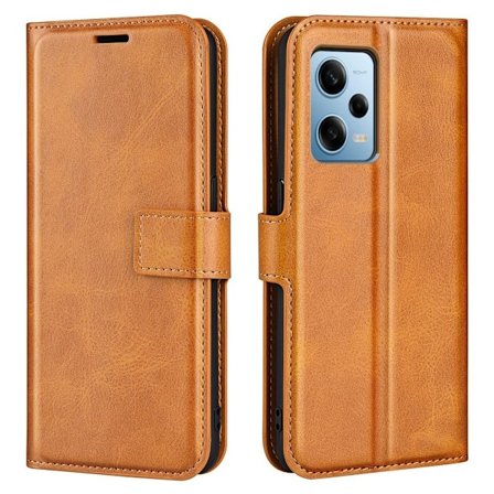 Hållbart konstläder Xiaomi Redmi Note 12 Pro fodral med plånbok - Gul